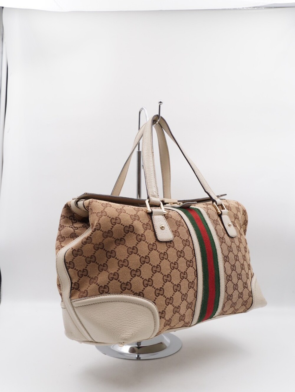 CJ62 ❤️ Gucci GG Canvas Treasure Boston bag - Picture 4 of 13